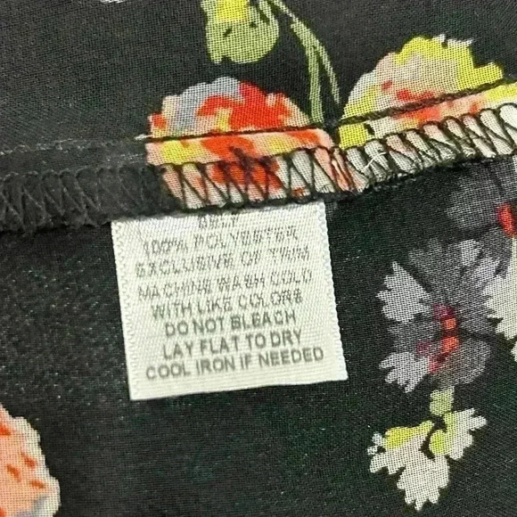 Kirra PacSun Sheer Black Floral Lace Tank Top Sleeveless Babydoll Shirt Size M - Picture 5 of 6